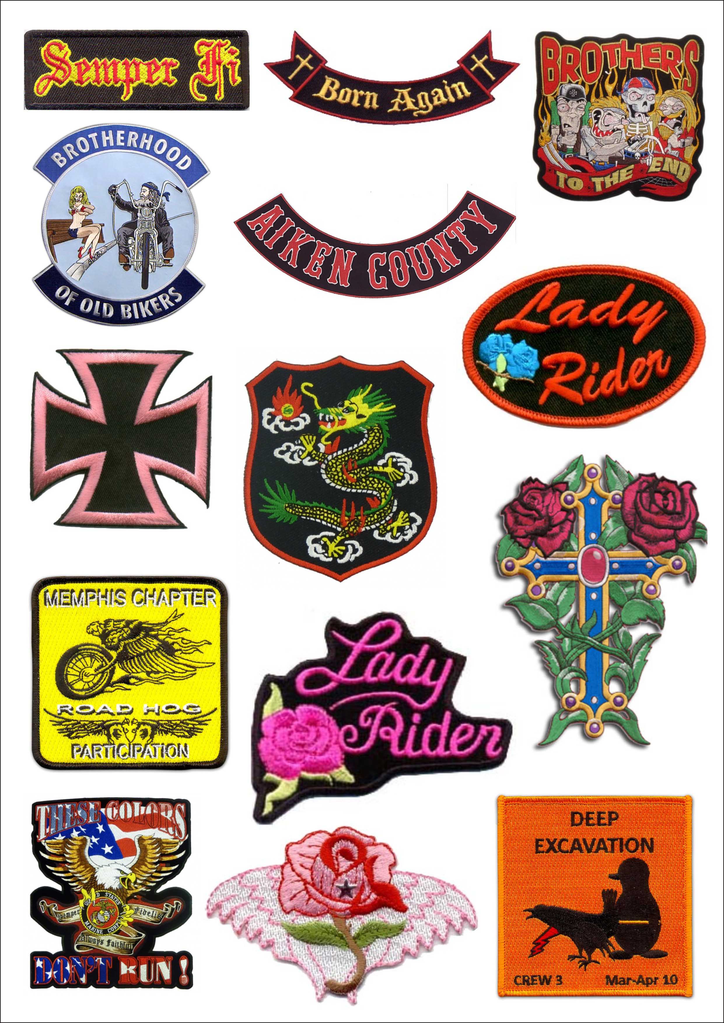 Embroidered biker patches 2