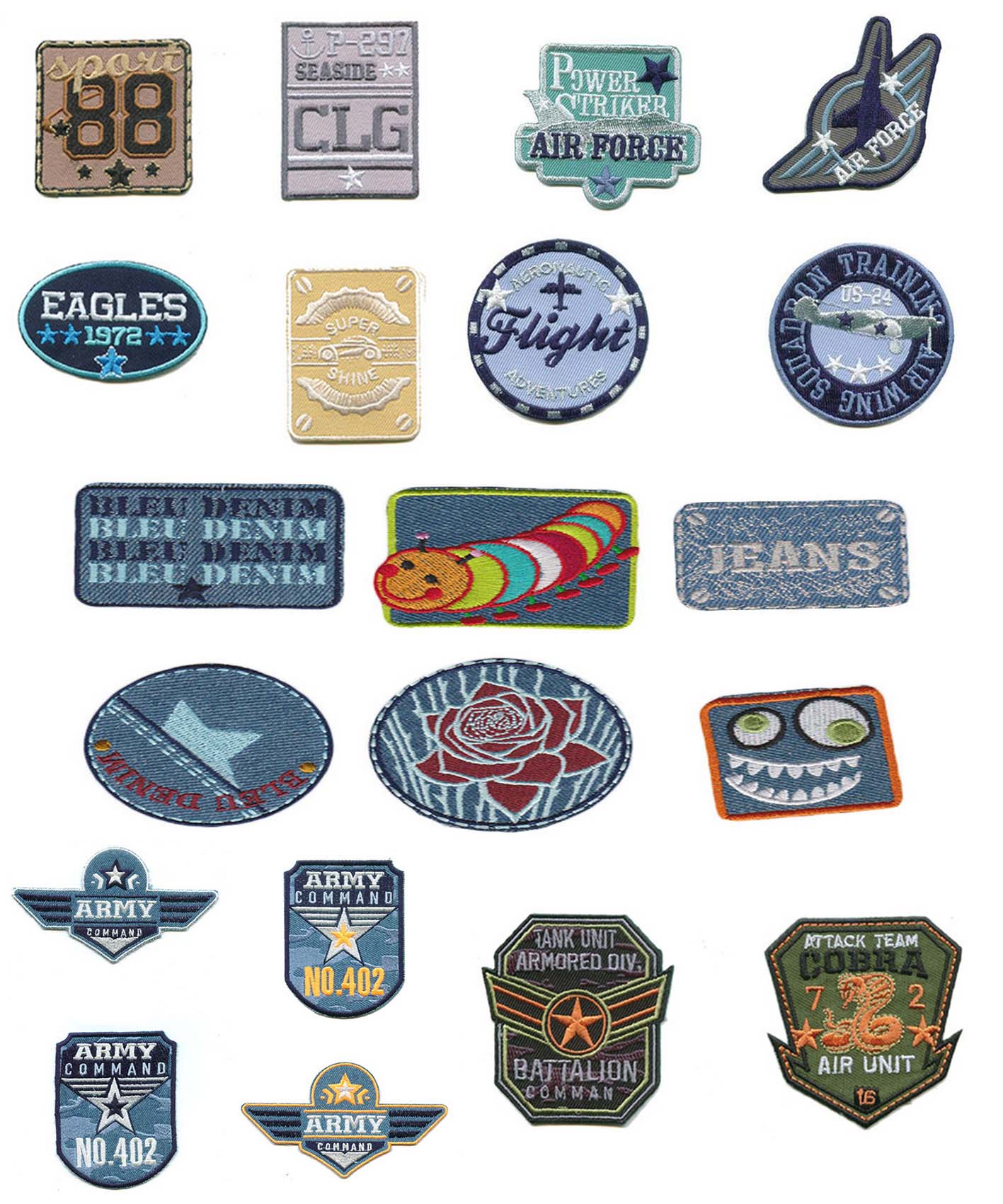 Embroidered DIY patches 