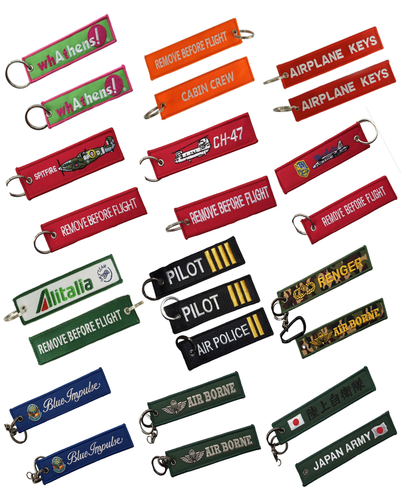 Embroidered keychains & Luggage tags 1