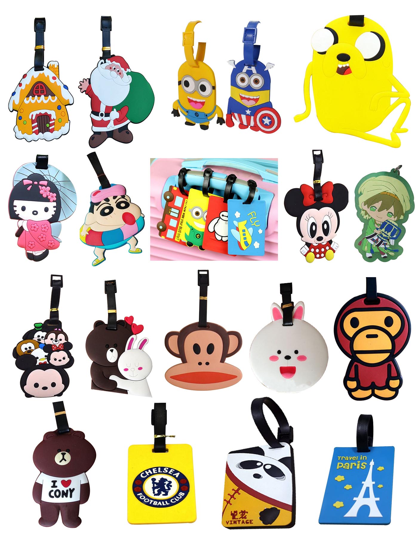 Silicon keychains & Luggage tags 2