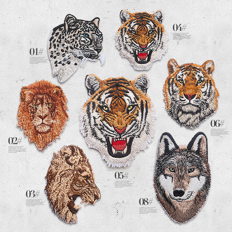 Embroidered animal patches 1