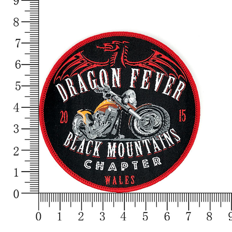 Dragon fever black mountains chapter woven patch  - 副本