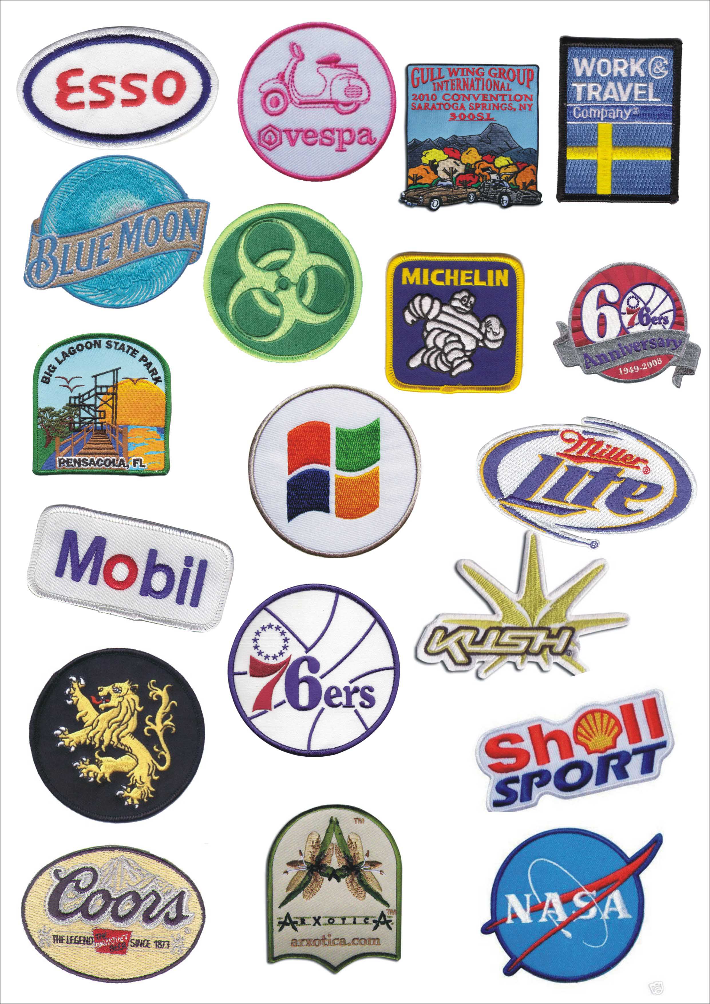 Embroidered business logo patches 