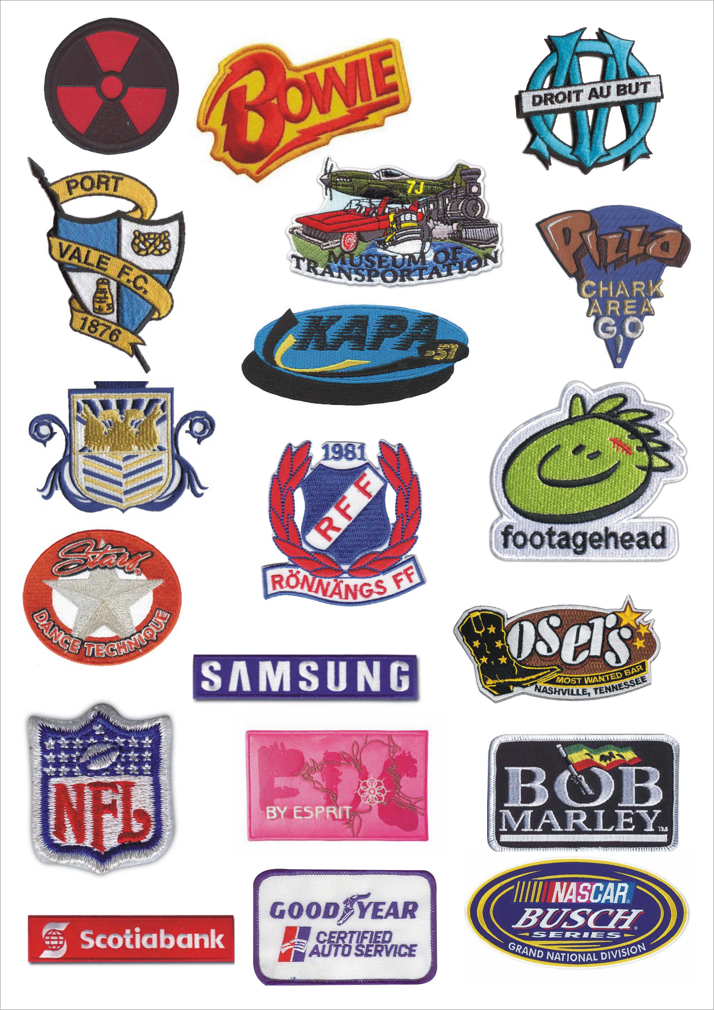 Embroidered business logo patches 