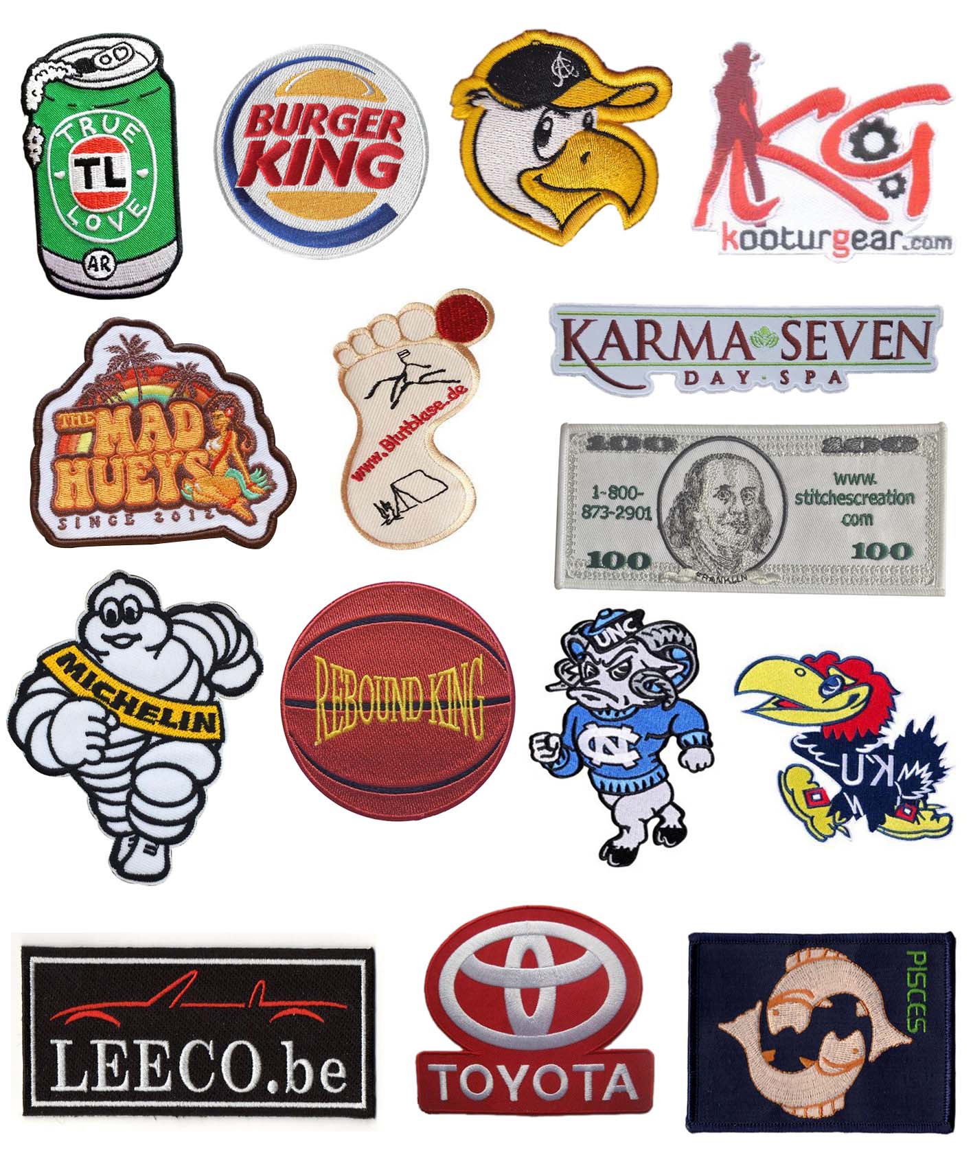 Embroidered business logo patches 