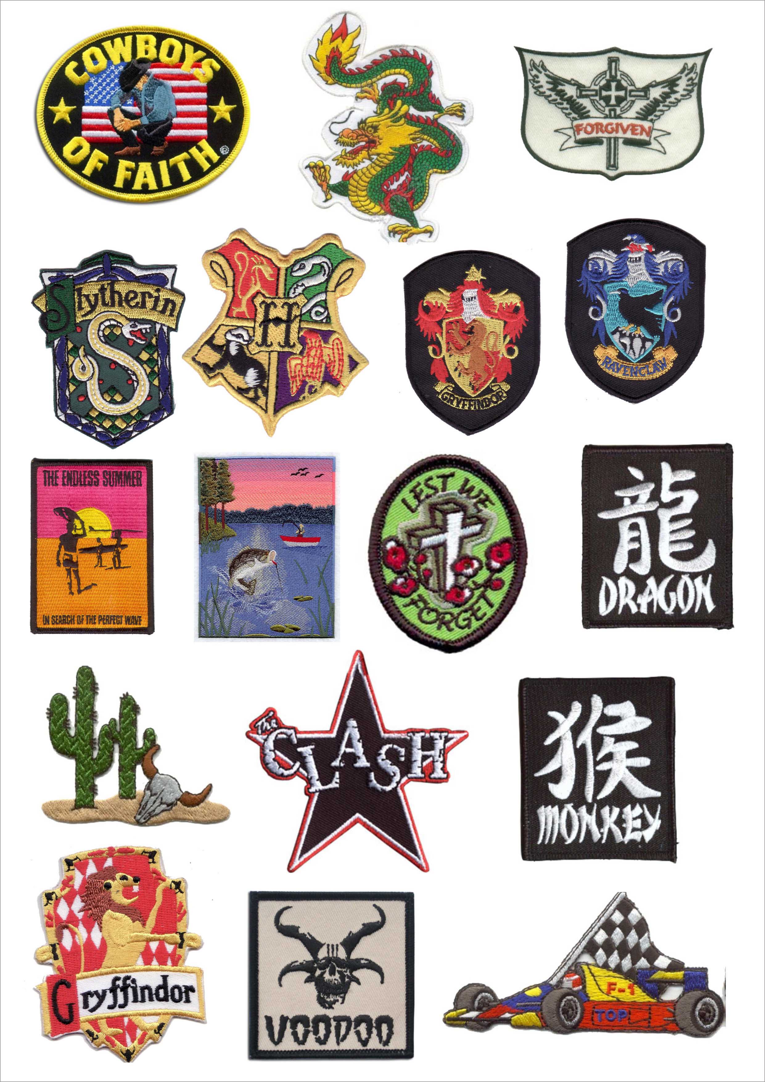 Embroidered school patches 