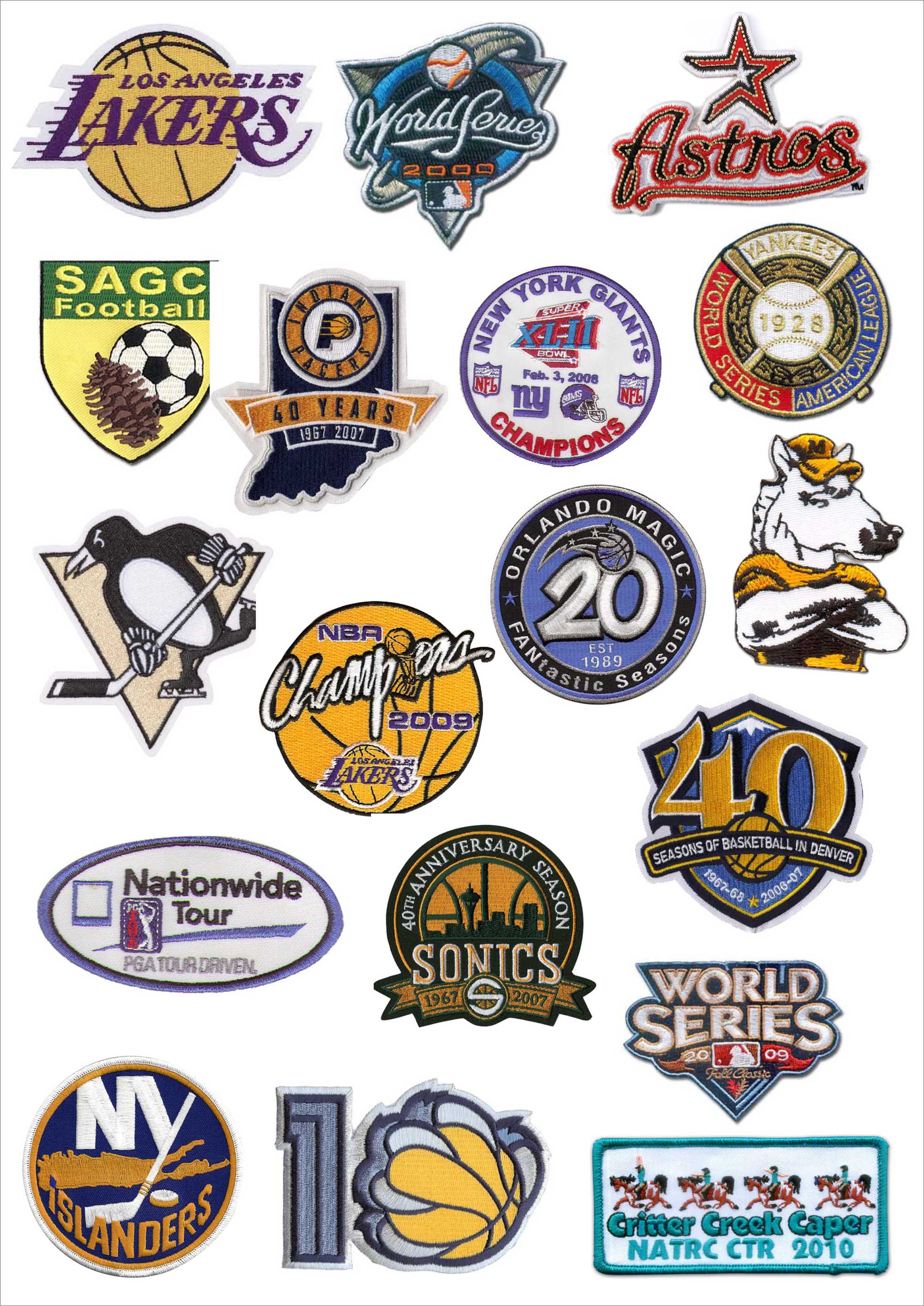 Embroidered sport patches   