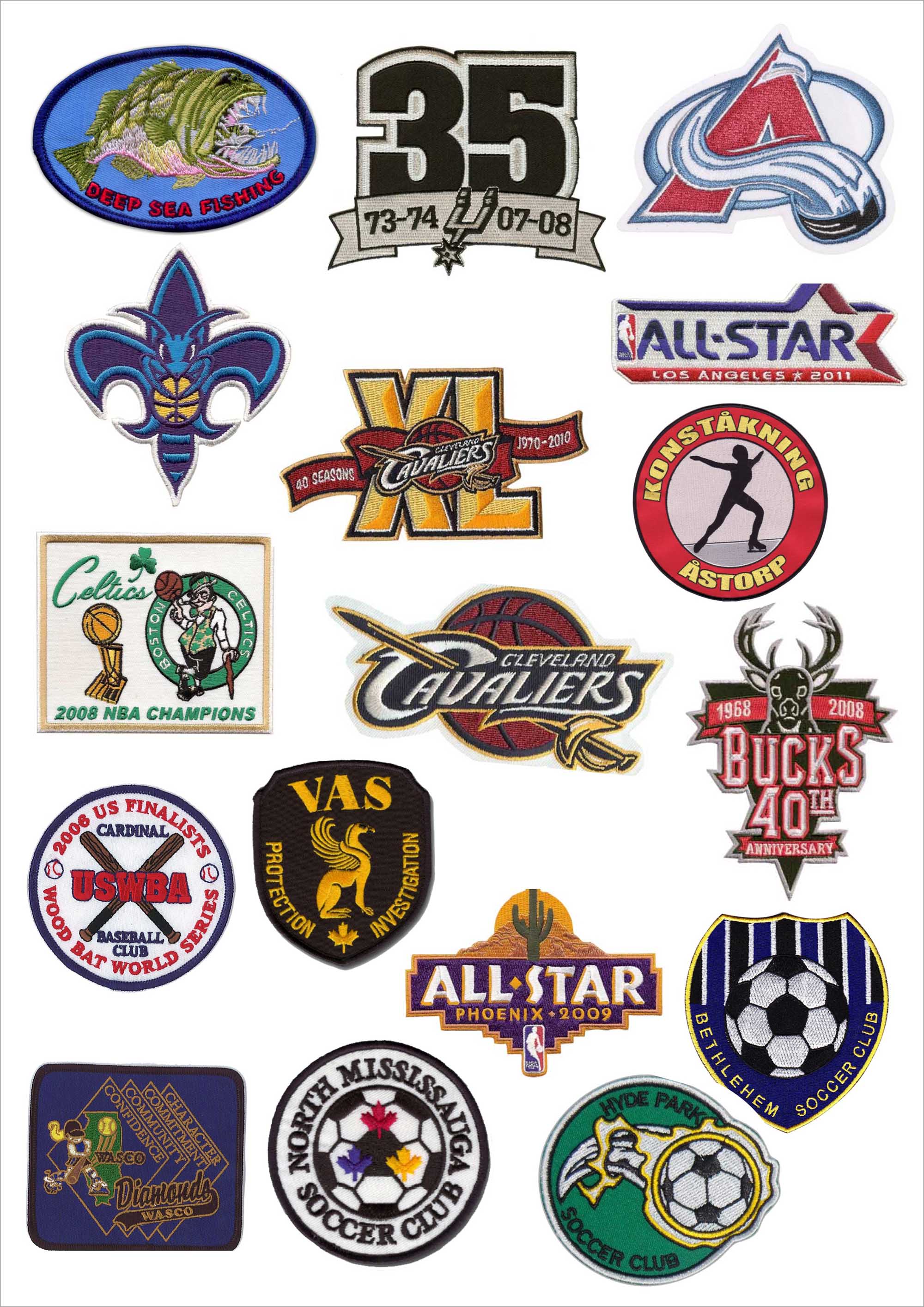 Embroidered sport patches   