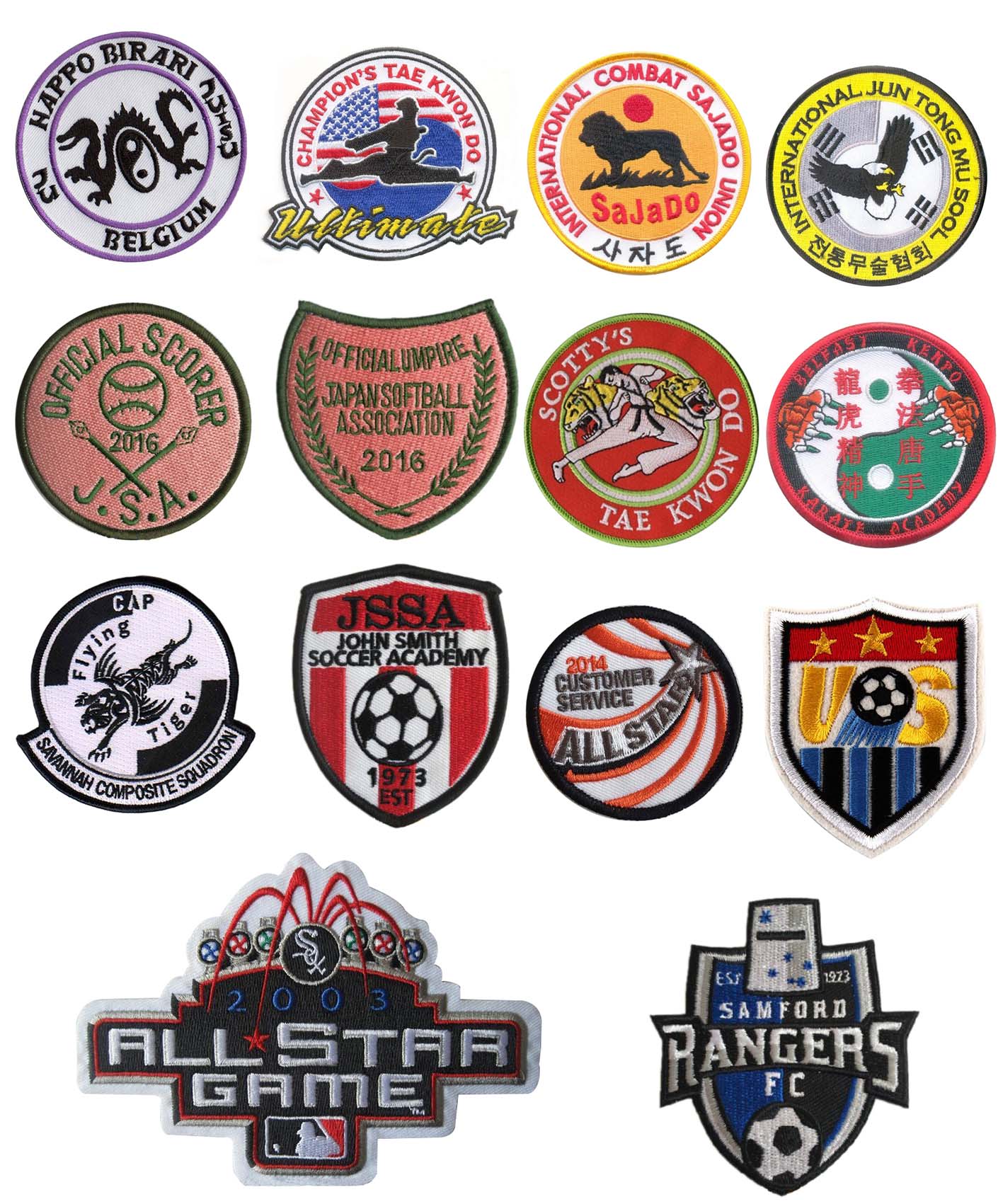 Embroidered sport patches   