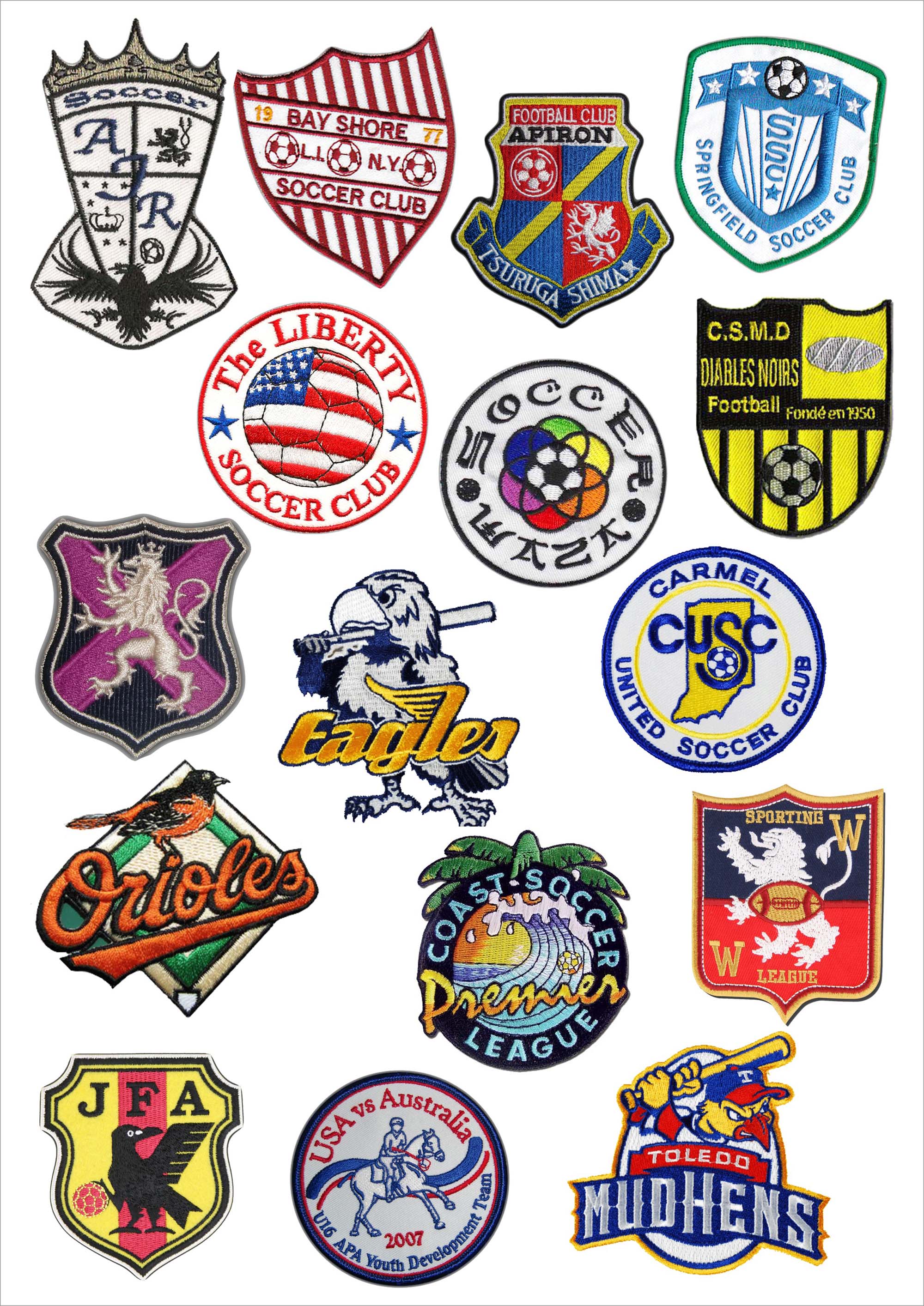 Embroidered sport patches   