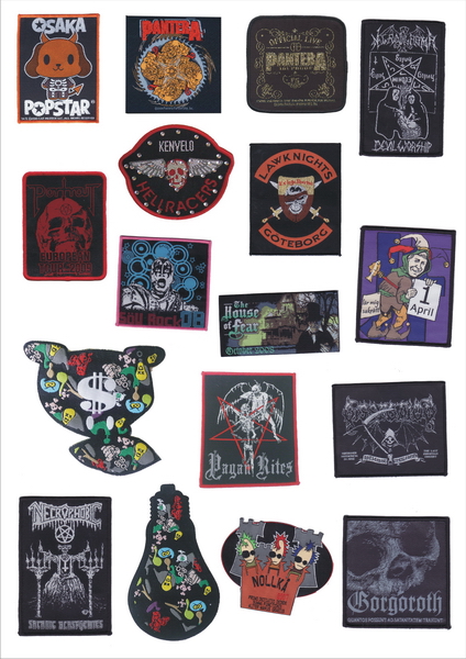 Woven skull patches 