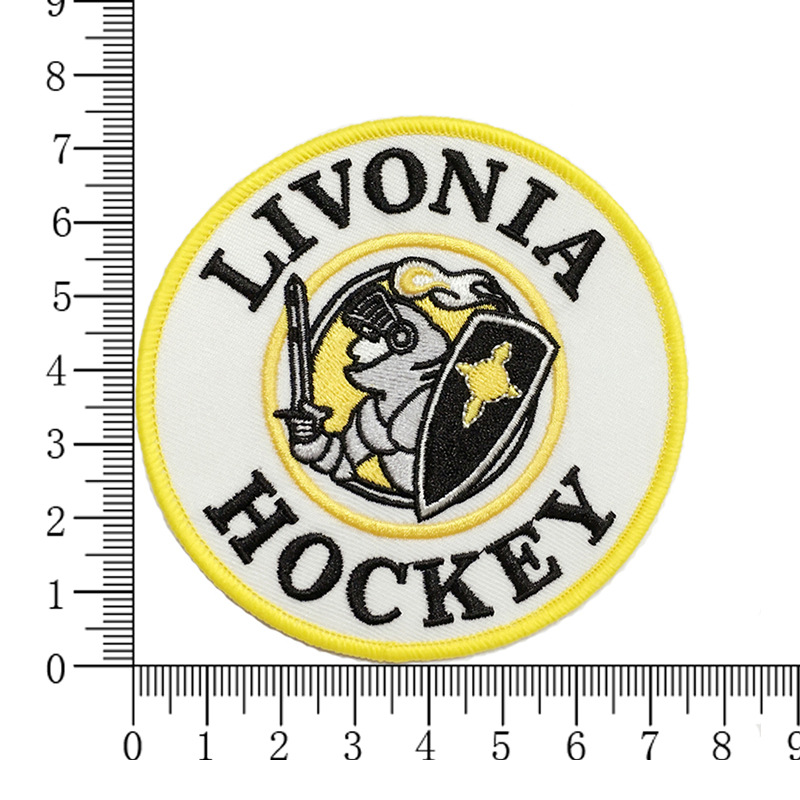 Livonia hockey patch in circle  